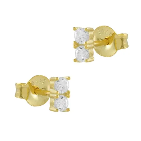 Pendientes Itemporality Mujer Plata Baño Oro y 2 Circonitas blancas SEA-201-208-UU