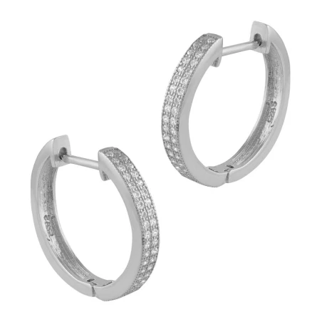 Pendientes Itemporality Aro Plata y Circonitas Blancas SEA-101-182-UU