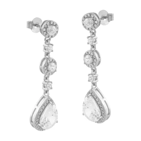 Pendientes Itemporality Largos Plata y Circonitas Lágrima SEA-101-207-UU