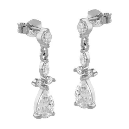 Pendientes Itemporality Plata y Circonitas redonda, oval y lágrima SEA-101-221-UU
