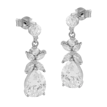 Pendientes Itemporality Plata y Circonitas blancas SEA-101-227-UU