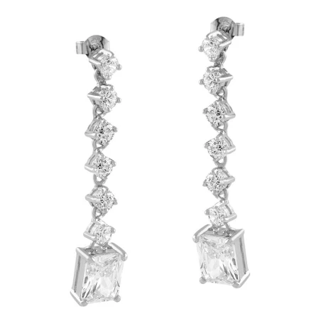 Pendientes Itemporality Plata Circonitas blancas Cascada SEA-101-235-UU