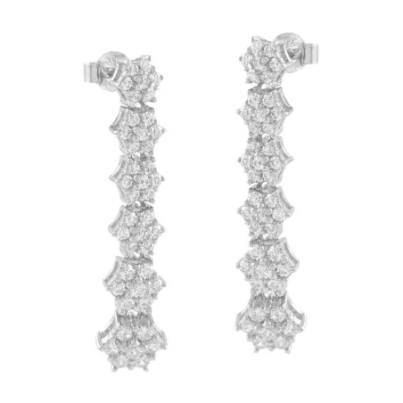 Pendientes Itemporality Plata y Circonitas Blancas Hexagonales SEA-101-237-UU