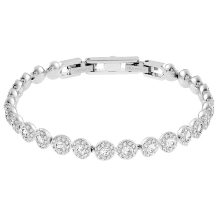 Pulsera Swarovski Una Angelic Baño Rodio y Cristales Blancos 5071173
