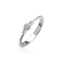Anillo Mon Petit Diamant Tresillo Plata y Diamantes SP008