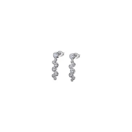 Pendientes Lotus Silver Pure Essentials Mujer Plata y Circonitas Circulares LP1979-4/1