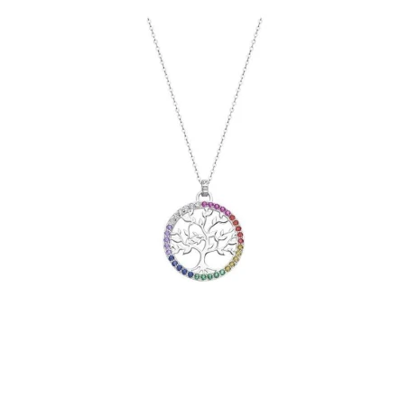 Gargantilla Lotus Silver Mujer Árbol de la Vida Plata y Circonitas Multicolor LP1746-1/3