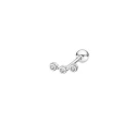Pendiente Individual Lotus Silver EarParty Mujer Plata y 3 Circonitas Circulares LP3377-9/1