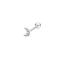 Pendiente Individual Lotus Silver Mujer Luna Plata y Circonitas LP3371-9/1