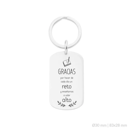 Llavero Dedicatoria Profesores Acero Inoxidable 0222411