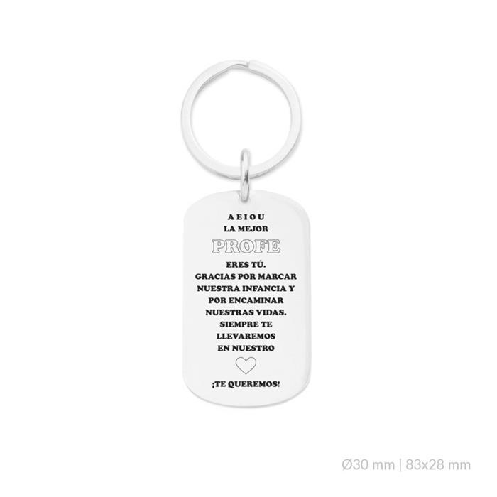 Llavero Dedicatoria Profesores Acero Inoxidable 0222416