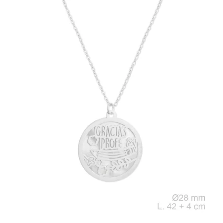 Gargantilla "Gracias Profe" Plata y Nácar 0175922
