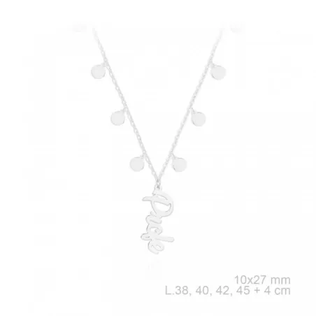 Gargantilla "Profe" Plata y Chapas 0175467