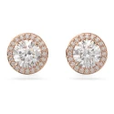 Pendientes Swarovski Constella Mujer Botón Baño Oro rosa y Cristal Brillante 5636275