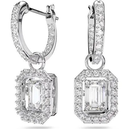 Pendientes Swarovski Millenia Mujer Baño Rodio y Cristales Blancos 5638495