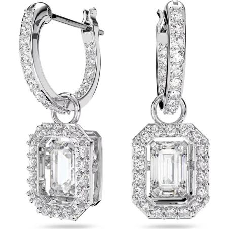Pendientes Swarovski Millenia Mujer Baño Rodio y Cristales Blancos 5638495
