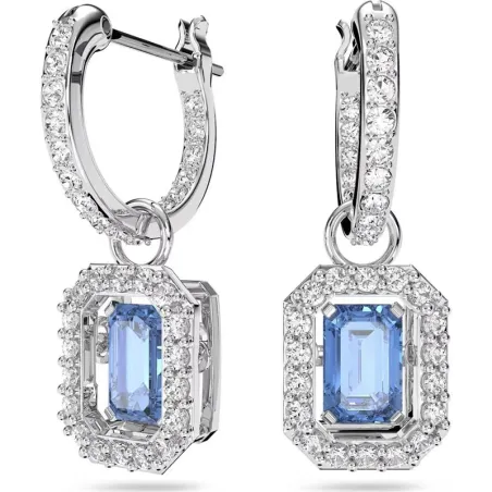 Pendientes Swarovski Millenia Mujer Baño Rodio y Cristales Azules 5619500