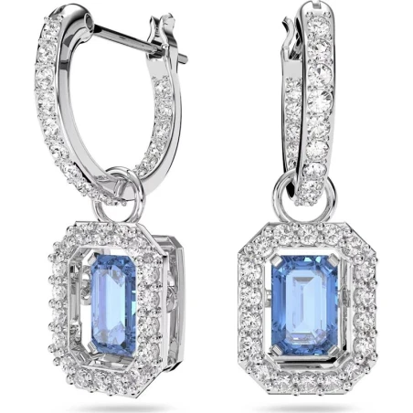 Pendientes Swarovski Millenia Mujer Baño Rodio y Cristales Azules 5619500