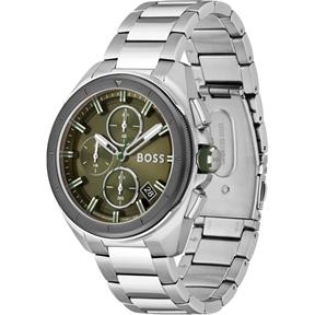 Reloj Boss Volaine Hombre Plateado y Verde Cronógrafo 1513951 2