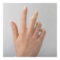 Anillo Mon Petit Diamant Tresillo Plata y Diamantes SP008