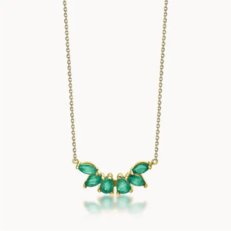 Gargantilla Le Carré Mujer Oro Amarillo 18Kt y Esmeraldas GD107ES.00