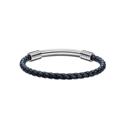 Pulsera Police Gear Cuero Azul Trenzado y Acero Inoxidable PEAGB2211503