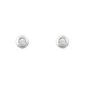 Pendientes Mujer Chatones Oro Blanco y Diamante PT60848