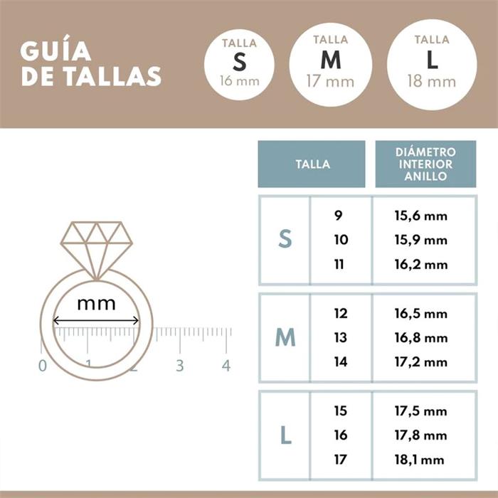 Anillo Mon Petit Diamant Grnad Lumineux Plata y Diamante SP002