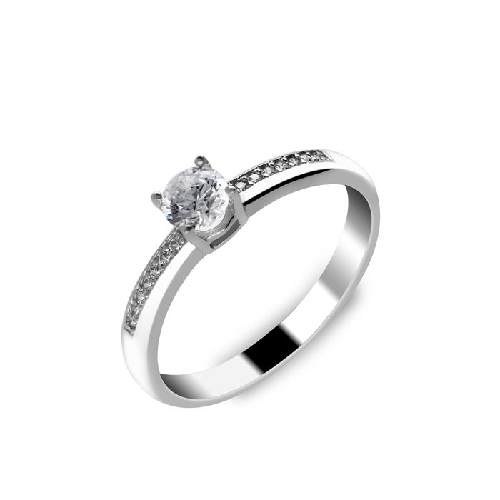 Anillo Oro blanco 18kt y diamantes 0,37 cts ST60649/30