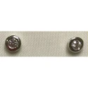 Pendientes Chatones Oro Blanco 18Kt y Diamante 0,4 cts PT60850