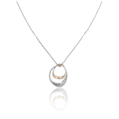 Gargantilla Calvin Klein Warped Rings Aros Irregulares Acero Inoxidable Bicolor 35000008