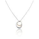 Gargantilla Calvin Klein Warped Rings Aros Irregulares Acero Inoxidable Bicolor 35000008