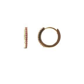 Pendientes Itemporality Serena Mujer Aro Plata Baño Oro y Circonitas Rosa Rubí SEA-205-153-UU 2