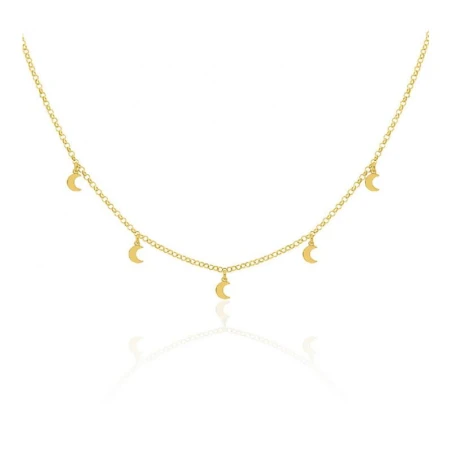 Gargantilla Plata Baño Oro Lunas GLF-LUNAC