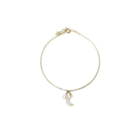 Pulsera Itemporality Estrella y Luna Plata Baño Oro y Circonitas Blancas SBR-201-017-UU