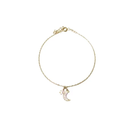 Pulsera Itemporality Estrella y Luna Plata Baño Oro y Circonitas Blancas SBR-201-017-UU
