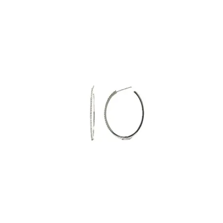 Pendientes Itemporality Aro Grande plata y Circonitas Blancas SEA-101-195-UU