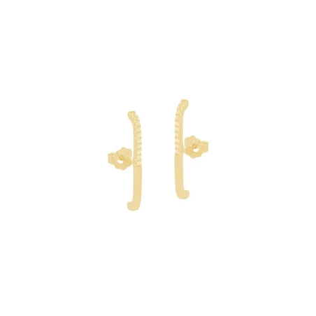 Pendientes Itemporality Arco Plata Baño Oro y Circonitas Blancas SEA-201-188-UU