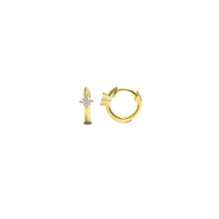 Pendientes Itemporality Aro Plata Baño Oro y Circonita Blanca SEA-201-194-UU