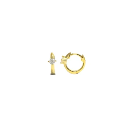 Pendientes Itemporality Aro Plata Baño Oro y Circonita Blanca SEA-201-194-UU