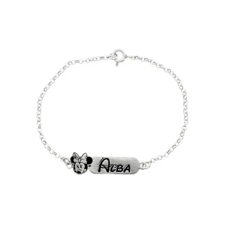 Pulsera Plata Minni y Placa Nombre PL-ESCDL7