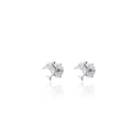 Pendientes Plata Baño Rodio Delfín PP-DELFING