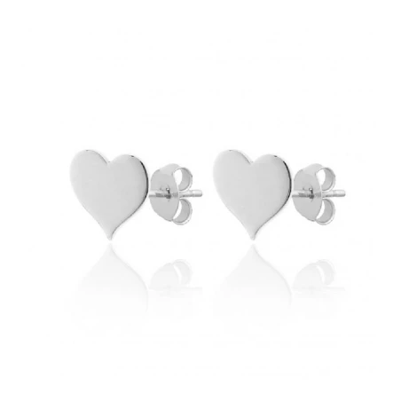 Pendientes Plata Baño Rodio Corazón PPL-CORAZON