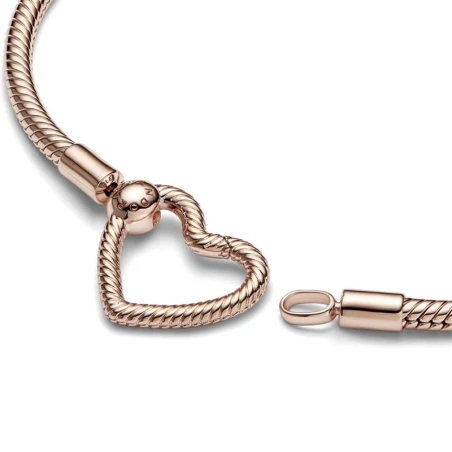 Pulsera Pandora Rose Moments Cadena de Serpiente Corazón 582257C00