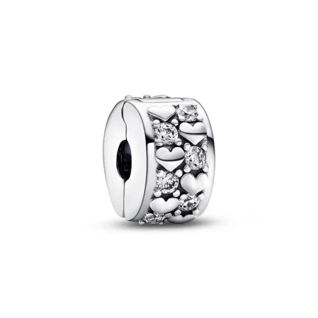 Clip Pandora Corazones Infinitos Brillantes 792235C01