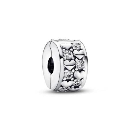 Clip Pandora Corazones Infinitos Brillantes 792235C01