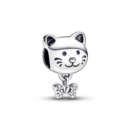 Charm Pandora Mascota Gato & Lazo 792255C01