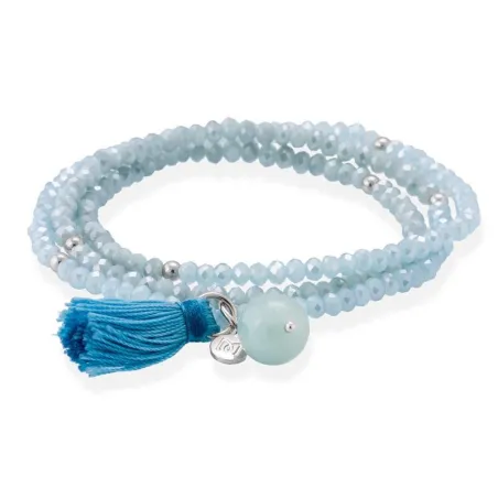 Pulsera Marina García Zen Aguamarina Plata Baño Rodio 90451UA