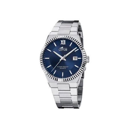 Reloj Lotus Ambassadors Hombre Plateado y Azul Analógico 18835/2