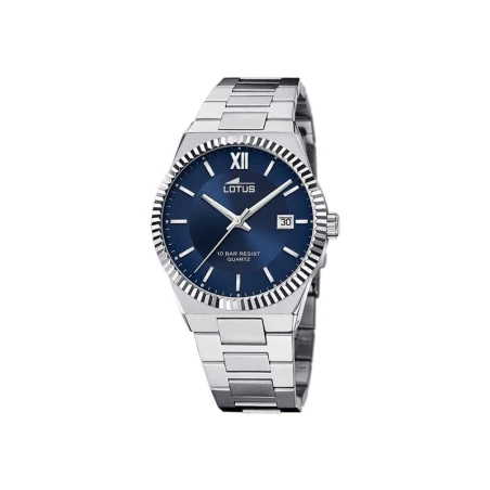 Reloj Lotus Ambassadors Hombre Plateado y Azul Analógico 18835/2